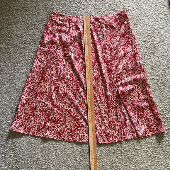 Ann Taylor LOFT Midi Skirt Size 14P (Red Skirt with front side slit) - Picture 8 of 8